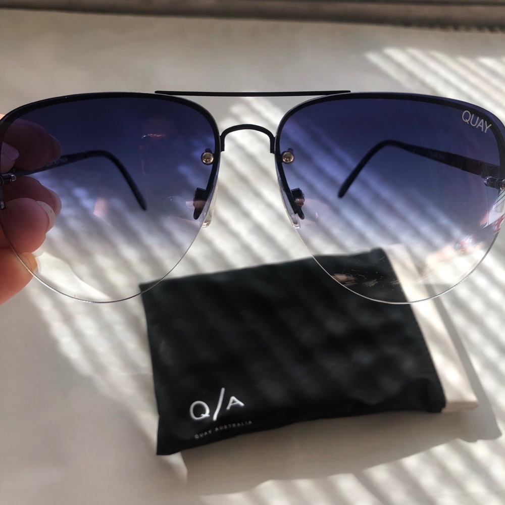 Quay Muse fade sunglasses blue fade